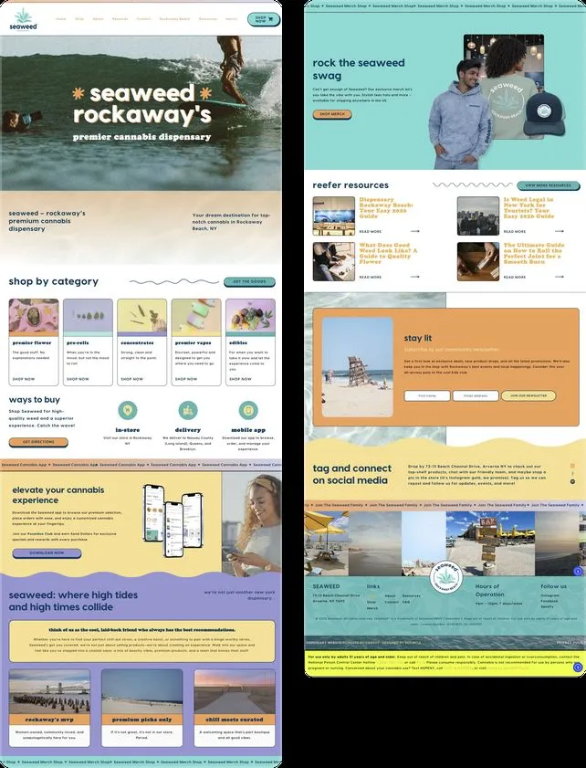 Seaweed Rockaway's Enhanced website